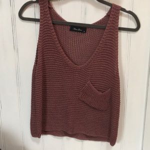 Knit sweater sleeveless top